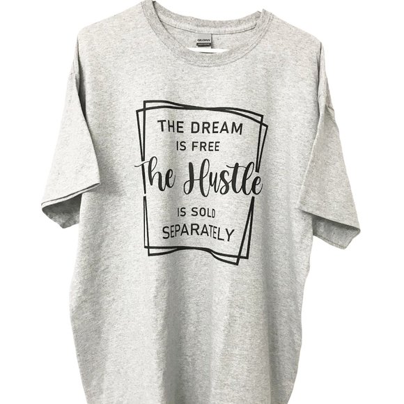 Gildan Cotton Unisex Adult Grey T-Shirt Size XL Printing is Handmade. Brand New - Picture 3 of 5